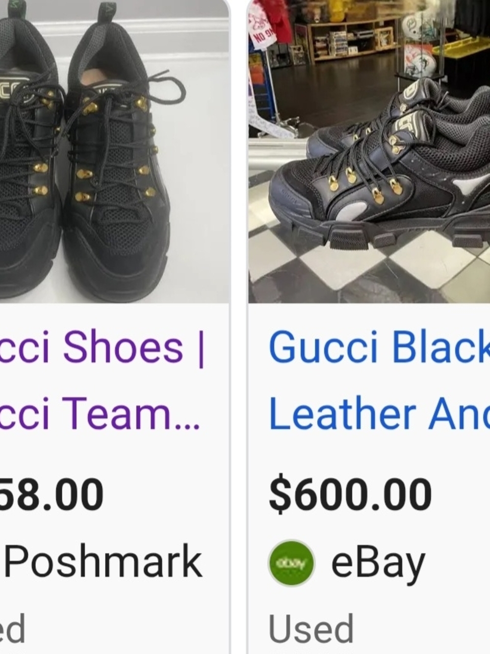 New Men's Gucci Flashtrek Black Leather Chunky Lace-Up Sneakers Size 6 - Picture 14 of 16